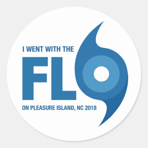Hurricane Florence Pleasure Island NC Classic Round Sticker