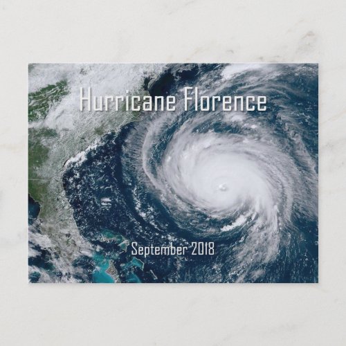 Hurricane Florence view from space Postcard