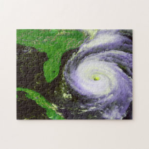 Hurricane Fran Off Florida - 1996 Satellite Image Jigsaw Puzzle