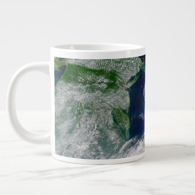 Hurricane Frances On A Partial Earth. Giant Coffee Mug (Left)