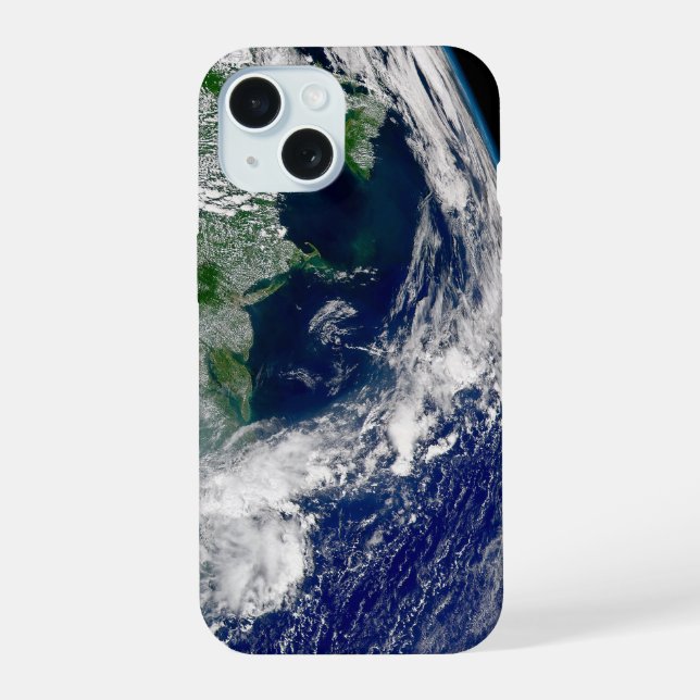 Hurricane Frances On A Partial Earth. iPhone 15 Case (Back)