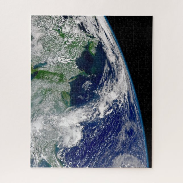 Hurricane Frances On A Partial Earth. Jigsaw Puzzle (Vertical)