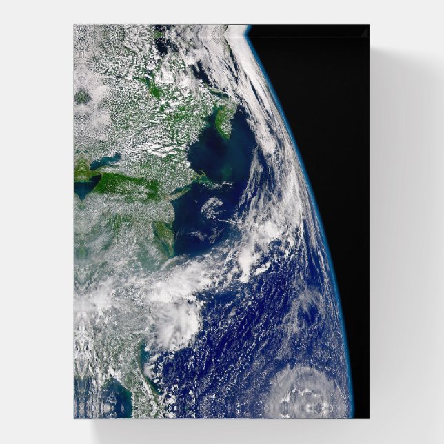 Hurricane Frances On A Partial Earth. Paperweight (Vertical)