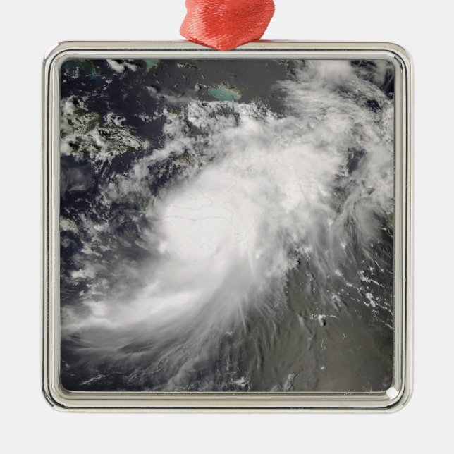 Hurricane Gustav over Hispaniola Metal Ornament (Front)