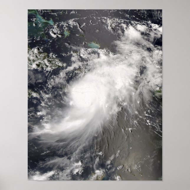 Hurricane Gustav over Hispaniola Poster (Front)
