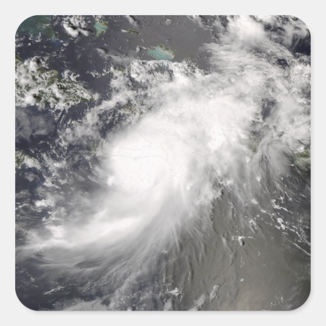 Hurricane Gustav over Hispaniola Square Sticker (Front)