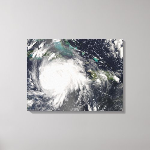 Hurricane Gustav over Jamaica 2 Canvas Print