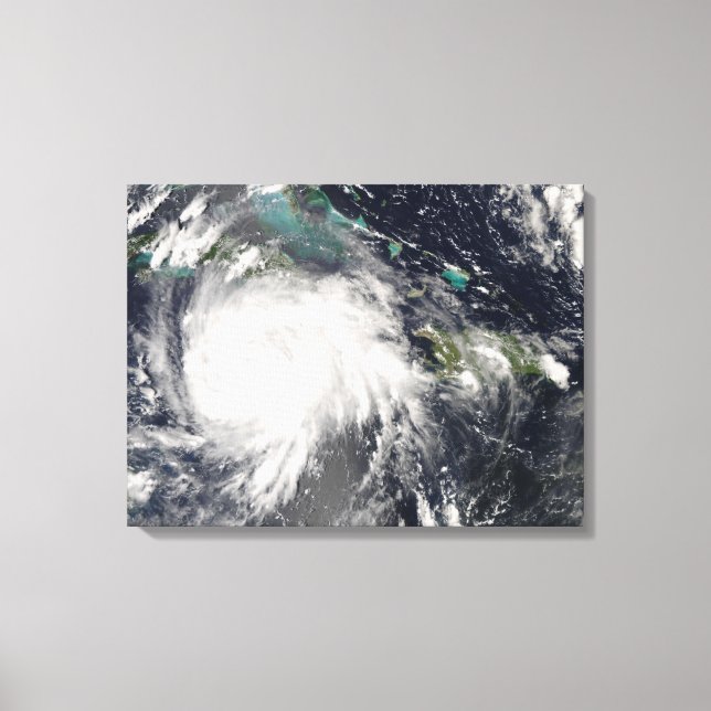 Hurricane Gustav over Jamaica Canvas Print (Front)