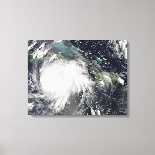 Hurricane Gustav over Jamaica Canvas Print