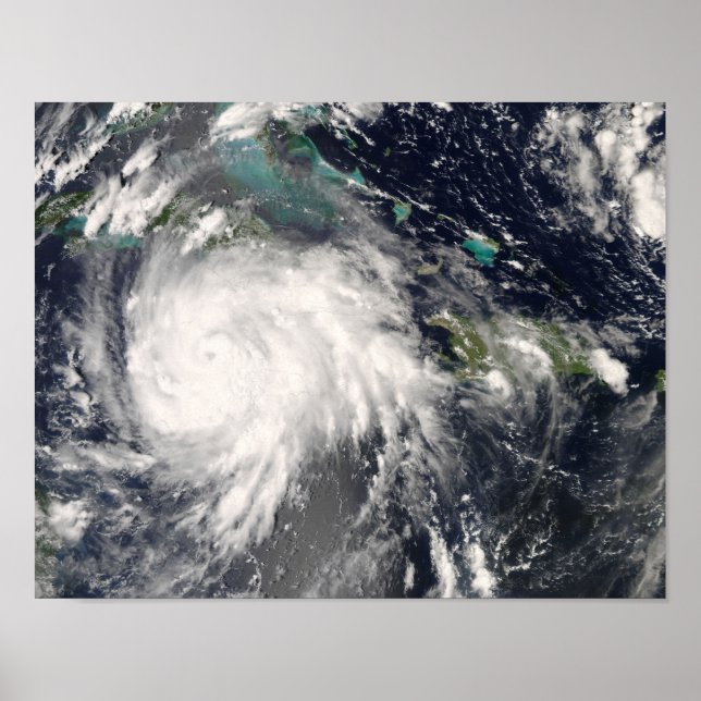 Hurricane Gustav over Jamaica Poster (Front)