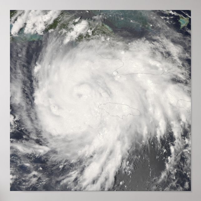 Hurricane Gustav over Jamaica Poster (Front)