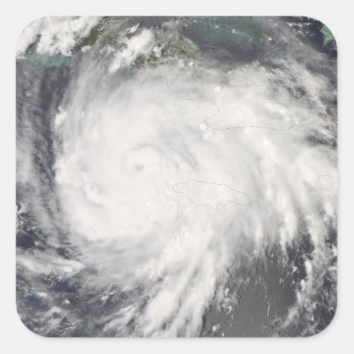 Hurricane Gustav over Jamaica Square Sticker