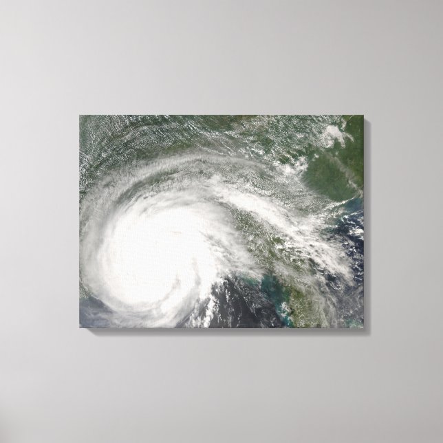 Hurricane Gustav over Louisiana Canvas Print (Front)
