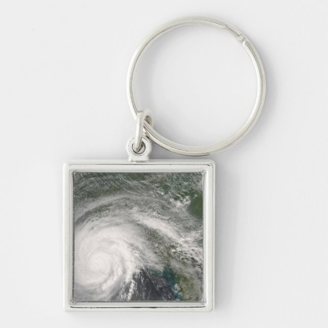 Hurricane Gustav over Louisiana Keychain (Front)