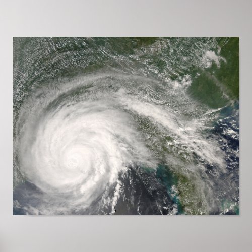 Hurricane Gustav over Louisiana Poster
