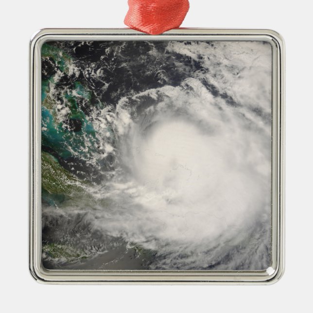 Hurricane Hanna over the Bahamas Metal Ornament (Front)