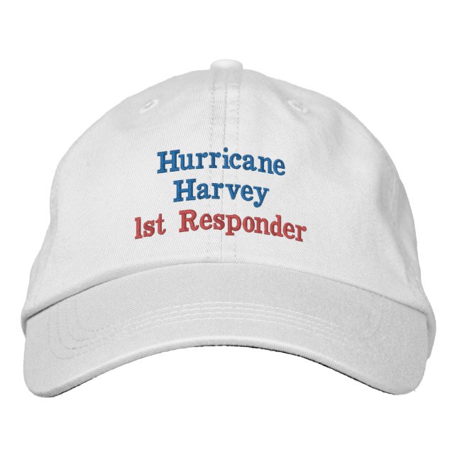 Hurricane Harvey 1st Responder Embroidered Baseball Cap (Front)