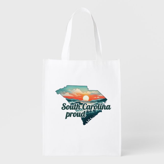 Hurricane Helene Fundraiser South Carolina Strong Grocery Bag (Front)