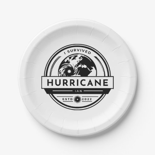 Hurricane Ian Survivor  Paper Plates