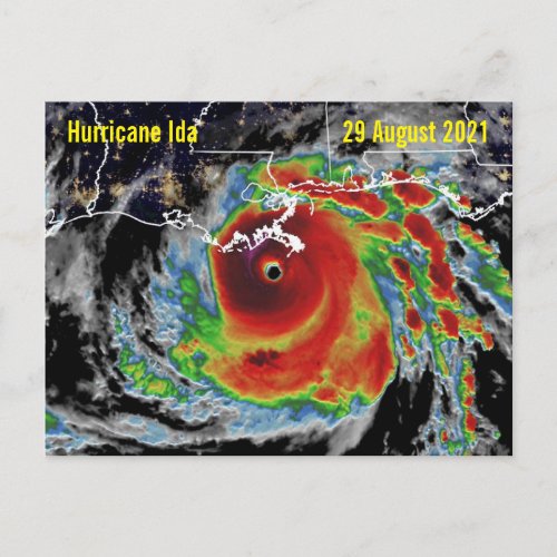Hurricane Ida radar view Postcard