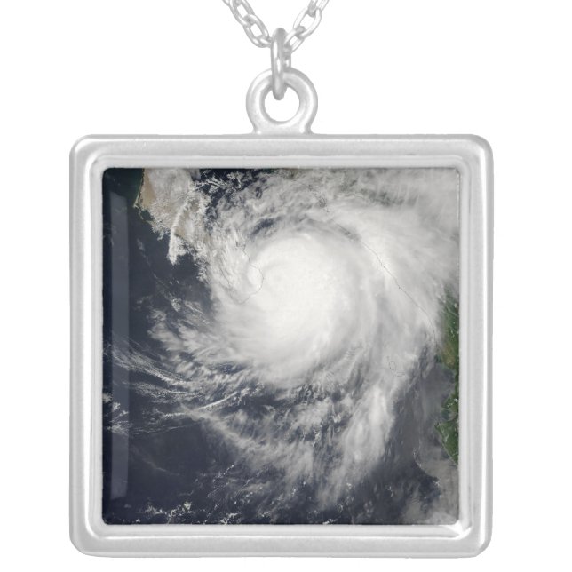 Hurricane Ignacio Silver Plated Necklace (Front)