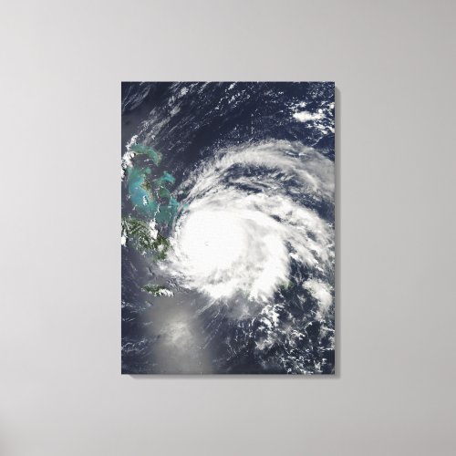 Hurricane Ike over Cuba Hispaniola Canvas Print