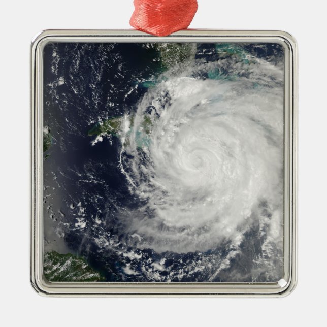 Hurricane Ike over Cuba, Jamaica, and the Baham Metal Ornament (Front)
