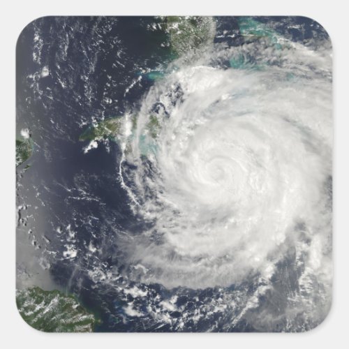Hurricane Ike over Cuba Jamaica and the Baham Square Sticker