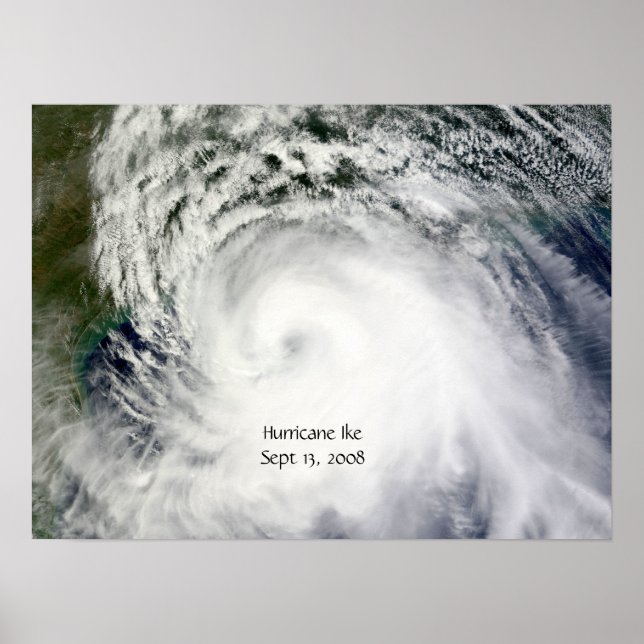 Hurricane Ike (Sept 13, 2008) Poster (Front)