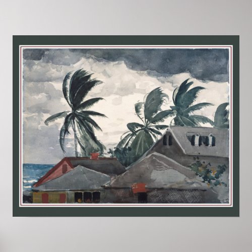Hurricane in the Bahamas by Winslow Homer Poster