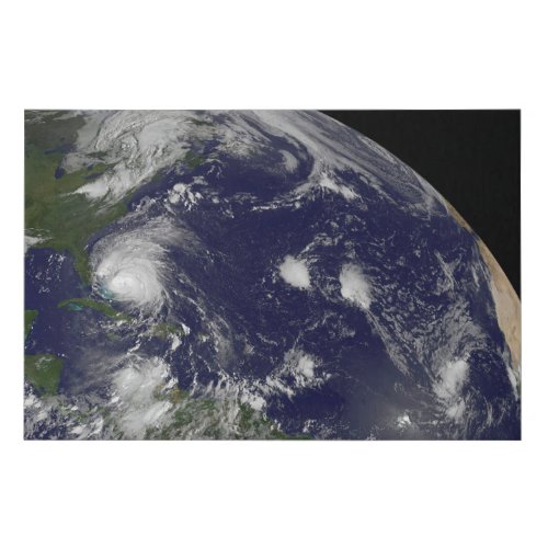 Hurricane Irene Moving Through The Bahamas Faux Canvas Print