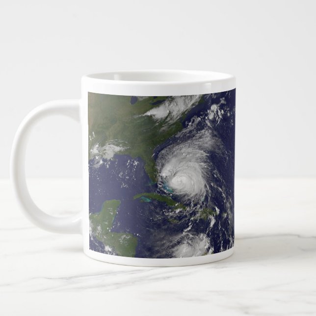 Hurricane Irene Moving Through The Bahamas. Giant Coffee Mug (Left)