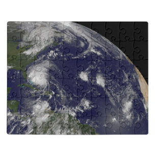 Hurricane Irene Moving Through The Bahamas. Jigsaw Puzzle