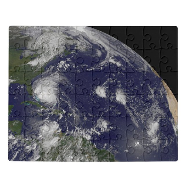 Hurricane Irene Moving Through The Bahamas. Jigsaw Puzzle (Puzzle Horizontal)
