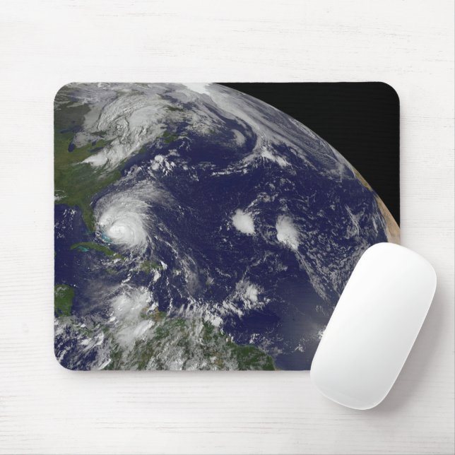 Hurricane Irene Moving Through The Bahamas. Mouse Pad (With Mouse)