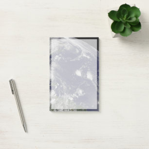 Hurricane Irene Moving Through The Bahamas. Post-it Notes