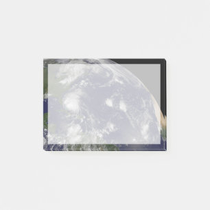 Hurricane Irene Moving Through The Bahamas. Post-it Notes