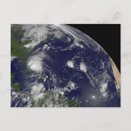 Hurricane Irene Moving Through The Bahamas Postcard