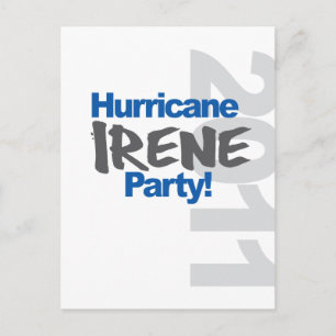 Hurricane Irene Party 2011 Invitation Postcard