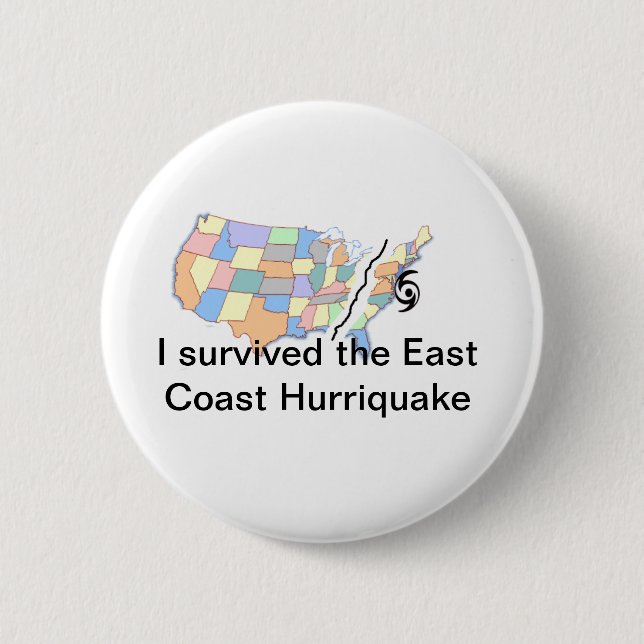 Hurricane Irene Pinback Button (Front)