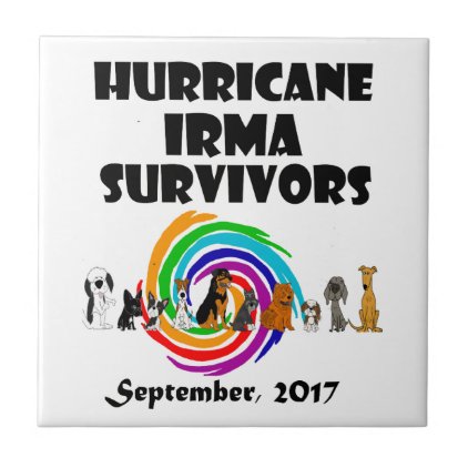 Hurricane Irma Dog Survivors 2017 Art Tile