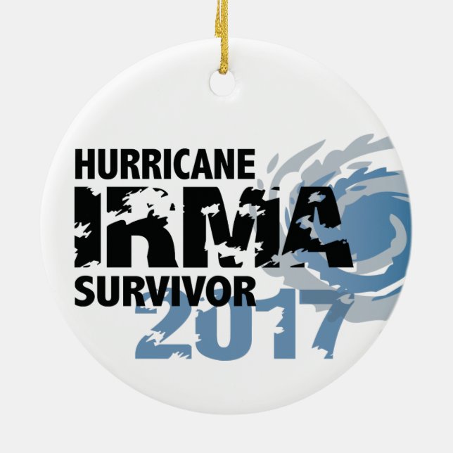 Hurricane Irma Survivor Florida 2017 Ceramic Ornament (Back)