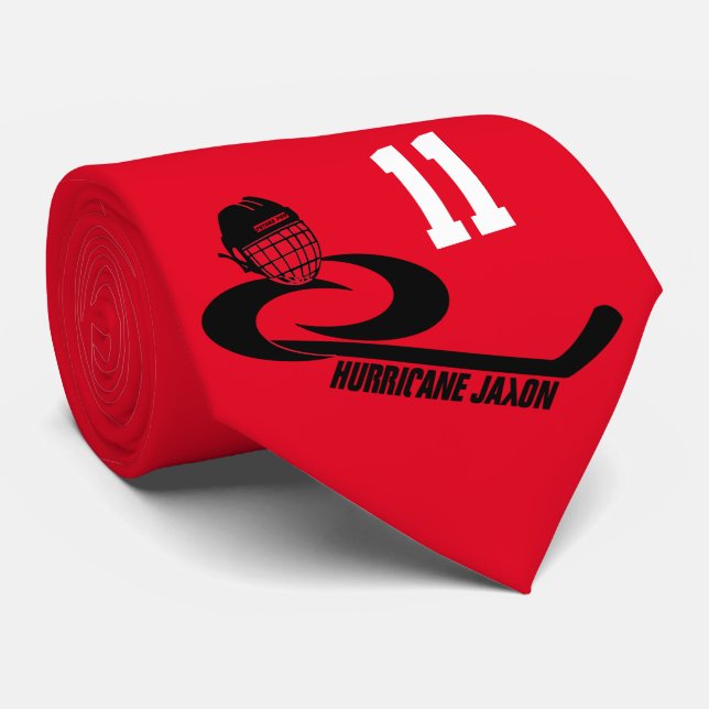 Hurricane JAXON Customizable Youth Team Hockey Tie (Rolled)