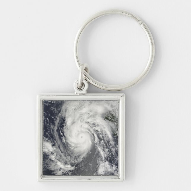 Hurricane Jimena approaching Baja California Keychain (Front)