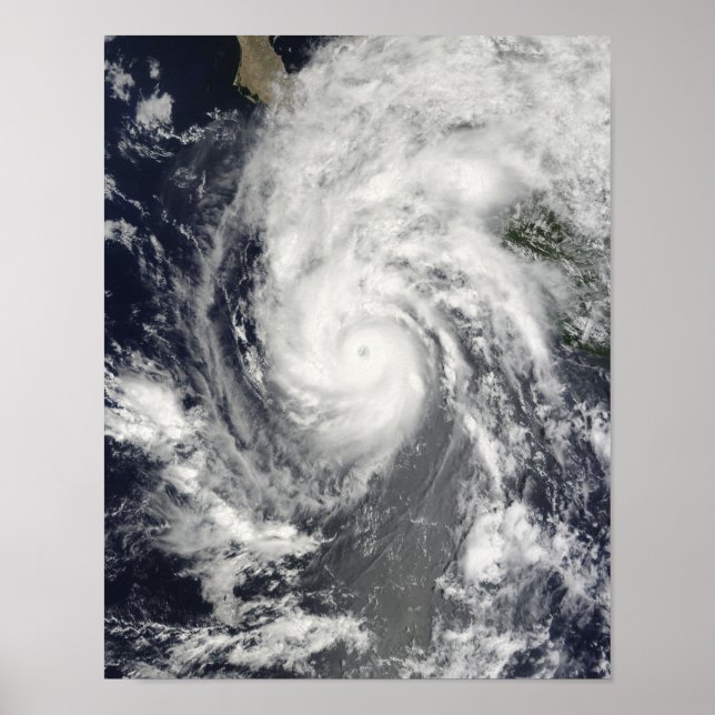 Hurricane Jimena approaching Baja California Poster (Front)
