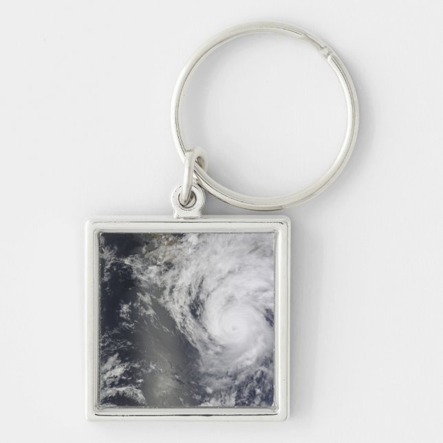 Hurricane Jimena over Baja California Keychain (Front)