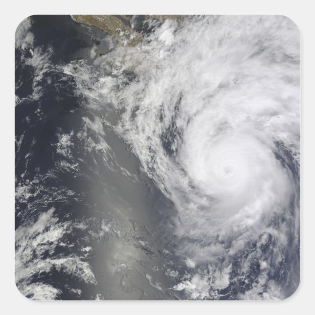Hurricane Jimena over Baja California Square Sticker (Front)
