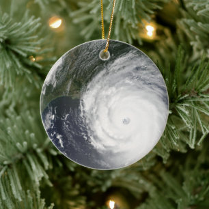 Hurricane Katrina Satellite Image, August 2005 Ceramic Ornament