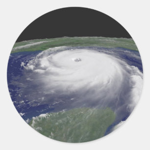Hurricane Katrina Satellite image Classic Round Sticker