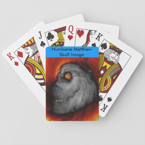 Hurricane Mathew Skull Image Playing Cards